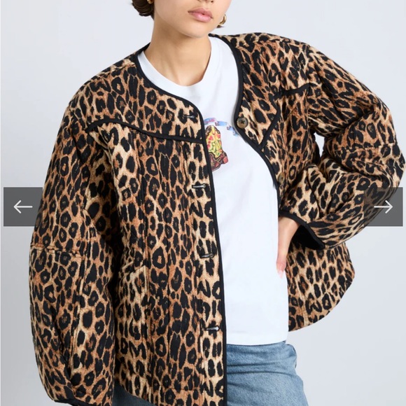 Damson Madder Jackets & Blazers - Oversized Leopard Print Bomber Jacket